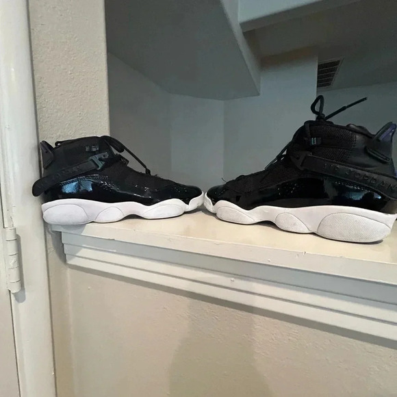 Nike Other - Air Jordan 6 Rings GS Basketball Shoes Youth Size 7Y  Black Blue Mid 323419-016